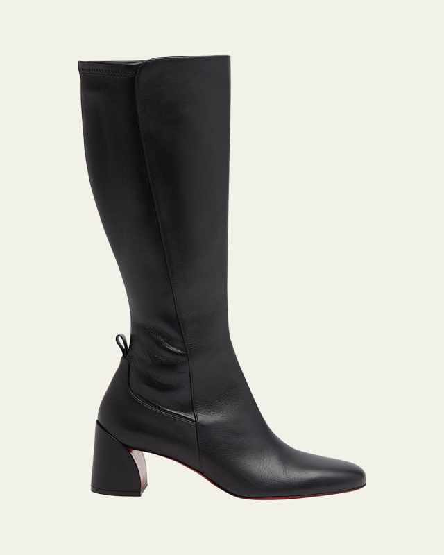 Jane Leather Red Sole Knee Boots